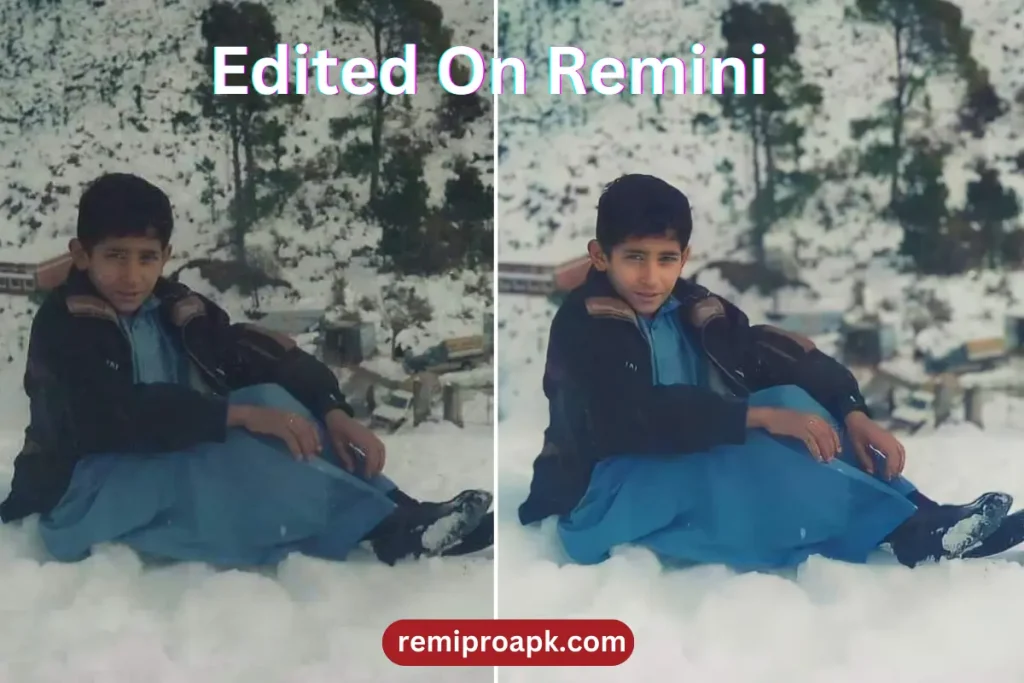 image enhanced through Remini