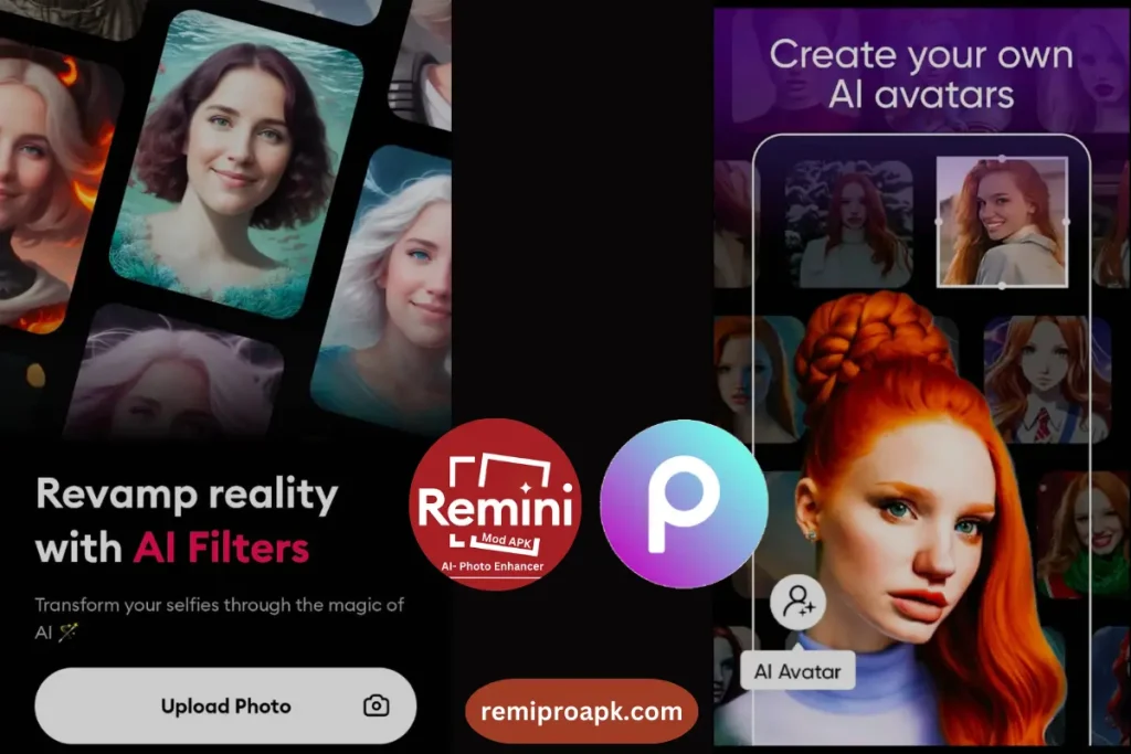 remini vs picsart - ai photos comparison