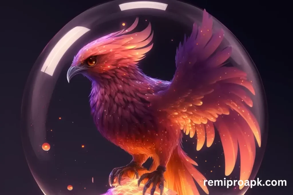 an image of phoenix bird generated by Midjourney