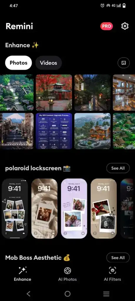 Polaroid Lockcreen screenshot - Create Polaroid Style Wallpapers in Remini